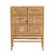 Baxton Studio Vivan Modern Bohemian Natural Brown Rattan and Mahogany Wood 3-Shelf Storage Cabinet 228-13134-ZORO - alternate 10
